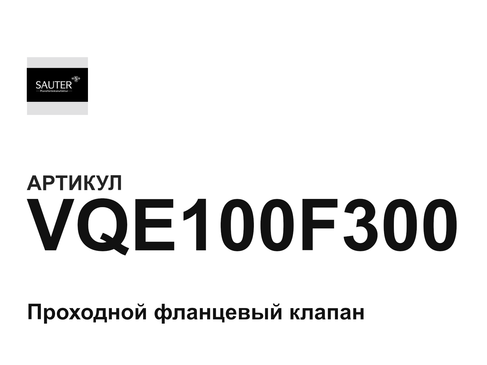 Sauter VQE100F300 (VQE100F300)