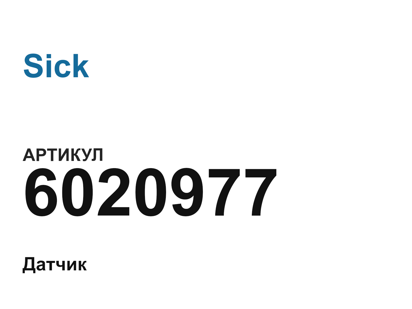 Sick 6020977 (6020977)