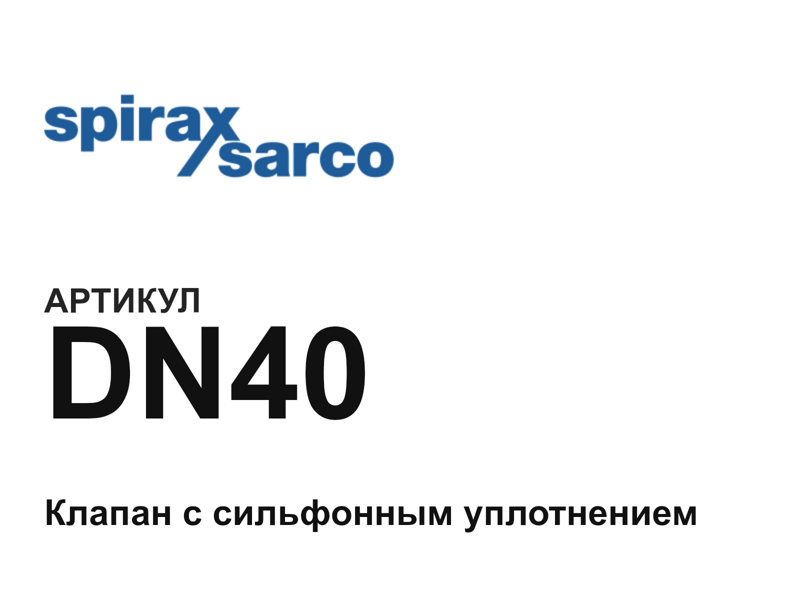 Spirax Sarco DN40-D2 (DN40D2)